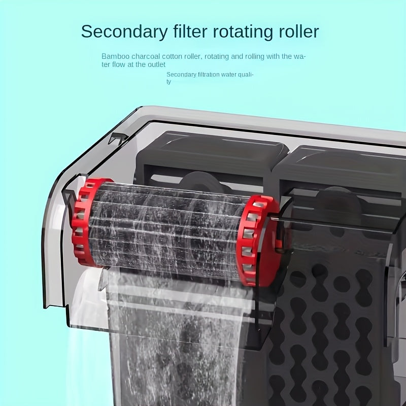Hang On Back Aquarium Filter with Adjustable Waterfall Flow, External Fish Tank Power Filter in 5W 80 GPH and 8W 110 GPH Options