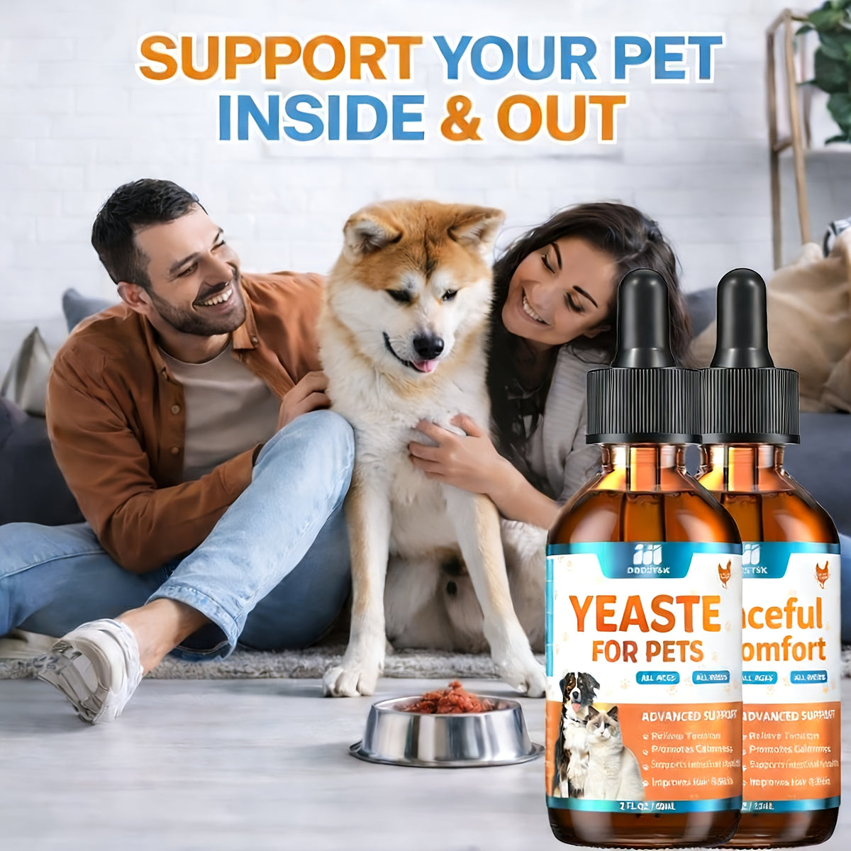 Dog Supplement Drops with Black Walnut and Pumpkin Seed, 2.03oz Listed Size Liquid Pet Supplement for Veterinarian-Guided Canine Care Routines