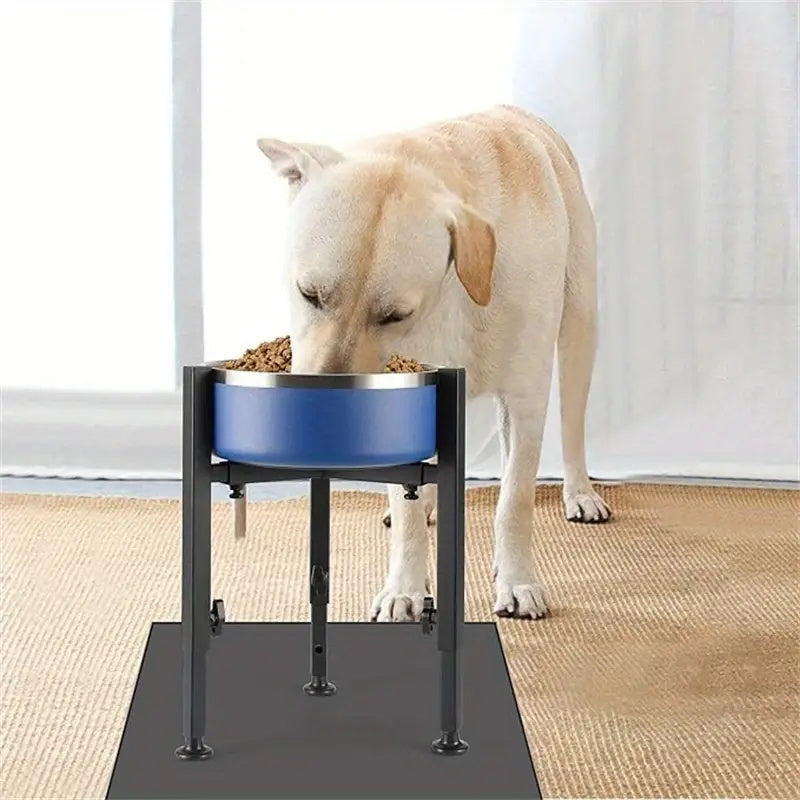 Height Adjustable Dog Bowl Stand, 8.5–14.5 Inch Metal Raised Bowl Holder for 7–11 Inch Bowls, Felt Noise-Reducing Pads for Medium and Large Dogs