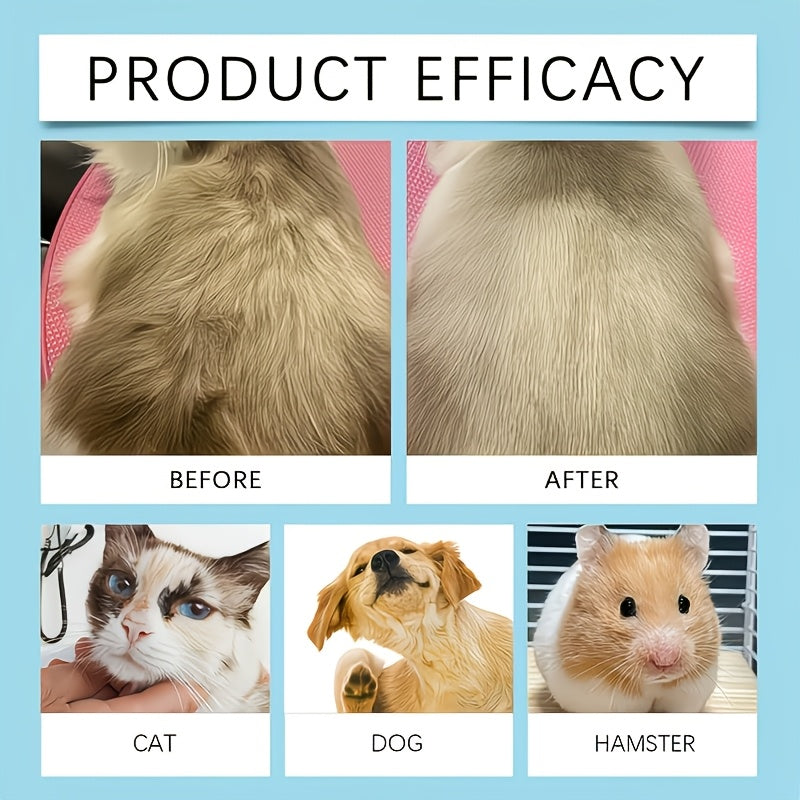 Pet Leave-In Detangler Spray 100ml with Aloe, Vitamin E and Vegetable Oil, Coat Smoothing Grooming Spray for Knots and Soft, Shiny Fur