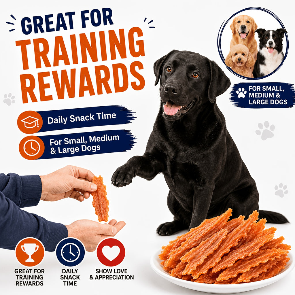 Chicken Breast Jerky Treats for Cats and Dogs, 100g x 3 Pack or Chicken Combo Pet Snacks for Supervised Training Rewards and Everyday Treat Time