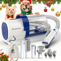 Dog Grooming Vacuum Kit G2 with Clippers, 2.5L Hair Collection Canister, 4 Grooming and Cleaning Tools and 3 Suction Levels, Blue or Green