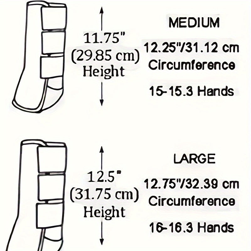Horse Front Leg Sport Boots for Equestrian Training, Lower Limb Coverage for Supervised Exercise, Seven Colors with Small, Medium and Large Options