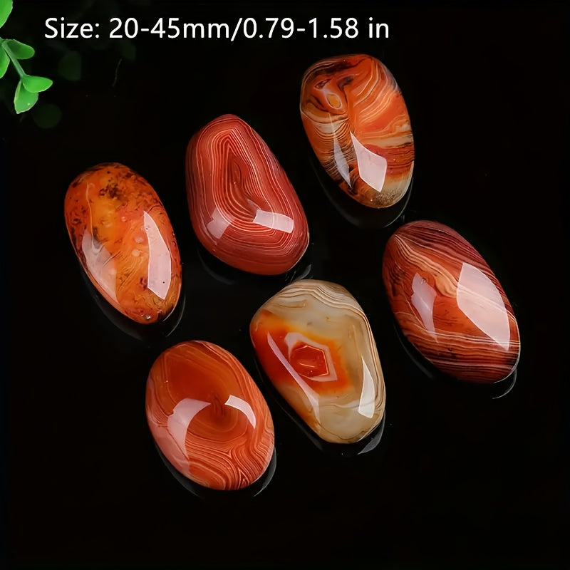 Polished Agate Stones, 1 lb Natural Decorative Rocks with Varied Patterns for Plant Pots, Home Displays, DIY Jewelry Projects and Gifts