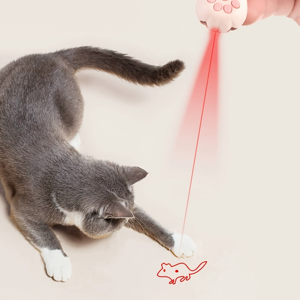 Rechargeable Cat Teaser Toy, 7-in-1 USB Interactive Cat Toy with Bonus Mouse for Indoor Chasing, Daily Exercise and Supervised Play in Pink or Blue