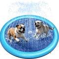 Dog Sprinkler Mat for Small Dogs, 0.6mm Thick Non-Slip Blue Splash Pad for Summer Outdoor Water Play, Backyard Fun and Cooling Breaks
