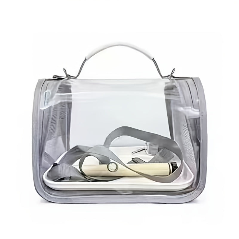Small Bird Carrier with Perch, Portable Parrot Travel Bag with Clear Viewing Panels, Mesh Ventilation and Carry Handle for Vet Visits