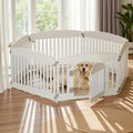 Portable Dog Playpen with Locking Door and Non-Slip Bottom, 4 or 6 Panel Lightweight Puppy Exercise Pen for Indoor and Outdoor Use