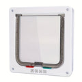 Cat Flap Door with 4-Way Lock, Large Weatherproof Pet Entry for Interior and Exterior Doors, 9.9 x 9.2 Inch Frame with 7.08 x 7.48 Inch Opening