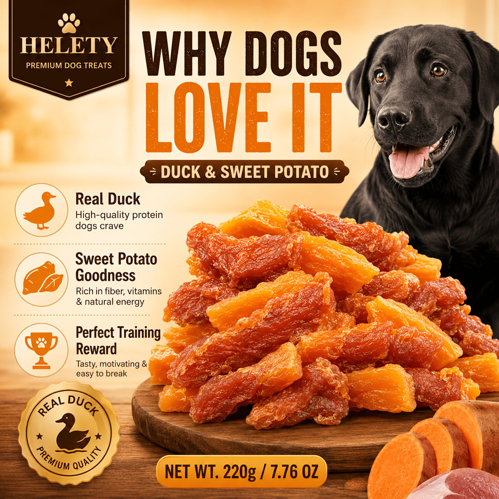 Sweet Potato Dog Treat Slices with 1 lb and 100g Choices, Separate Taro220g and Sweet Potato plus Duck Jerky Options for Supervised Snack Rewards