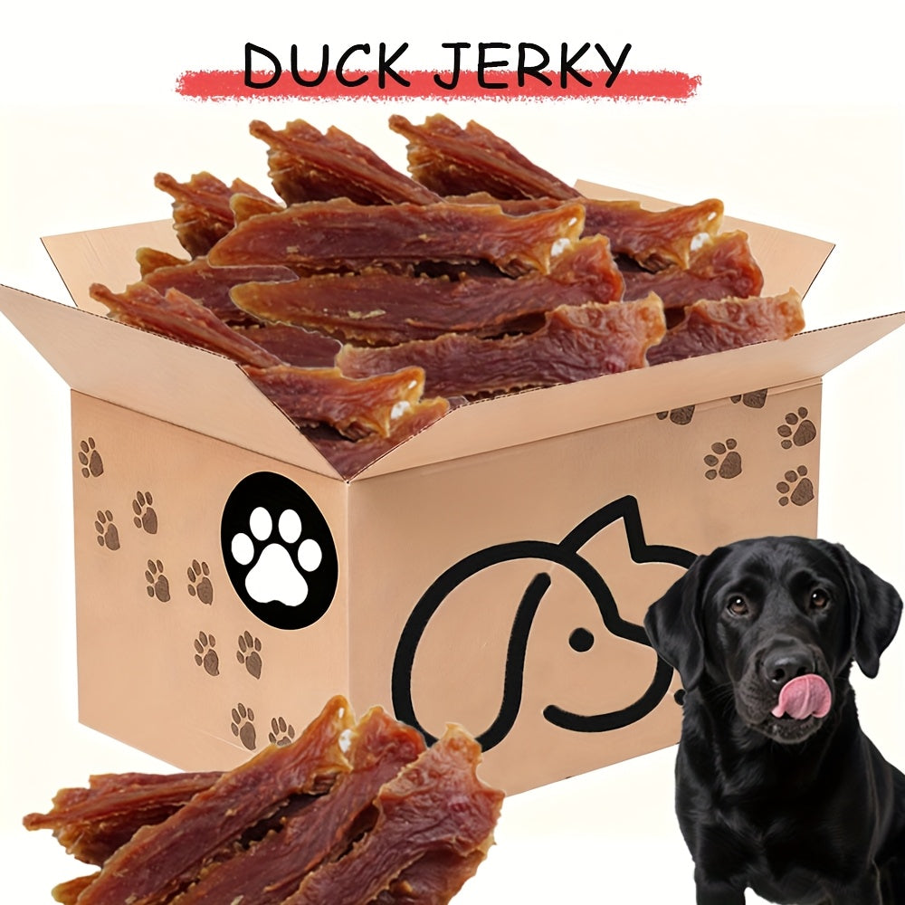 Chewy Duck Jerky Dog Treats for Supervised Training and Daily Rewards, Happy Beak Bites, Duckie Delights and Dual Flavor Pack Options