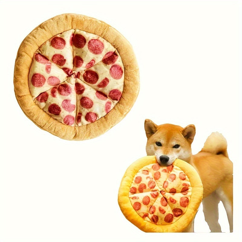 Food-Themed Squeaky Dog Toy in Soft Polyester Plush, Single Donut and Two-Pack Options for Supervised Gentle Play, Indoor Games and Dog Gifts