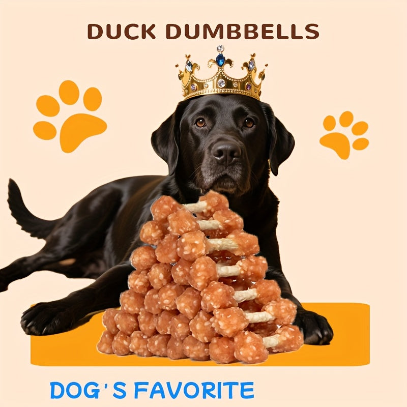 Duck Dumbbell Dog Treats, Two-Pack Training Reward Snacks for Supervised Practice, Everyday Treat Time and Dog Owner Gift Baskets