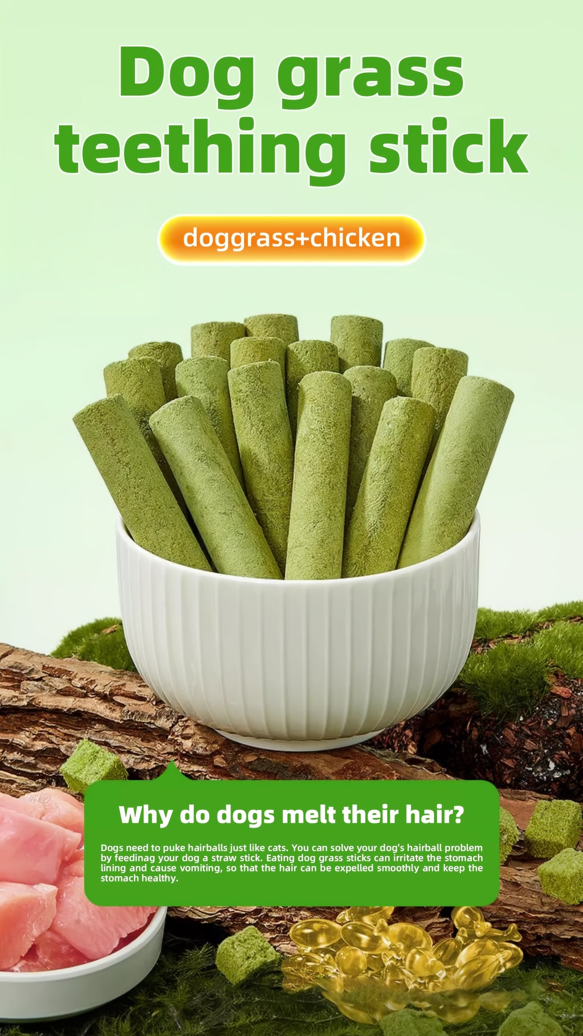 Freeze-Dried Dog Chew Sticks, 15 Count Snack Pack for Supervised Treat Time, Everyday Rewards and Chewing Routines for Pet Dogs