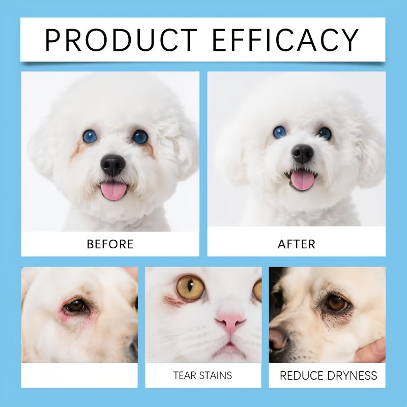 Tear Stain Remover Pen for Dogs and Cats, 2 Pack Rinse-Free Fur Cleaner for White Coats, Targeted Tear Mark Grooming and Daily Pet Care