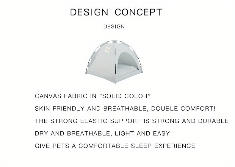 Portable Pet Sleeping Tent for Cats and Dogs, Fern Green 35 x 35 cm Cozy Nest with Solid Color Design for Home Bedtime and Supervised Travel