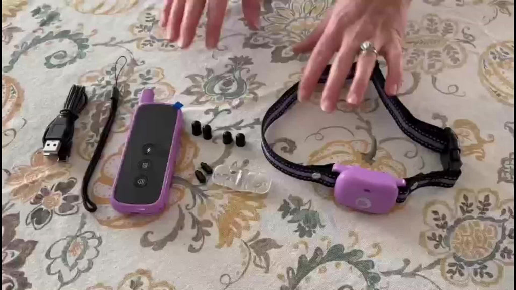 Dog Training Collar with Keypad Lock, 2600ft Listed Remote Range, Rechargeable Beep, Vibration and Static Modes, Orange or Purple Options for 1 to 3 Dogs
