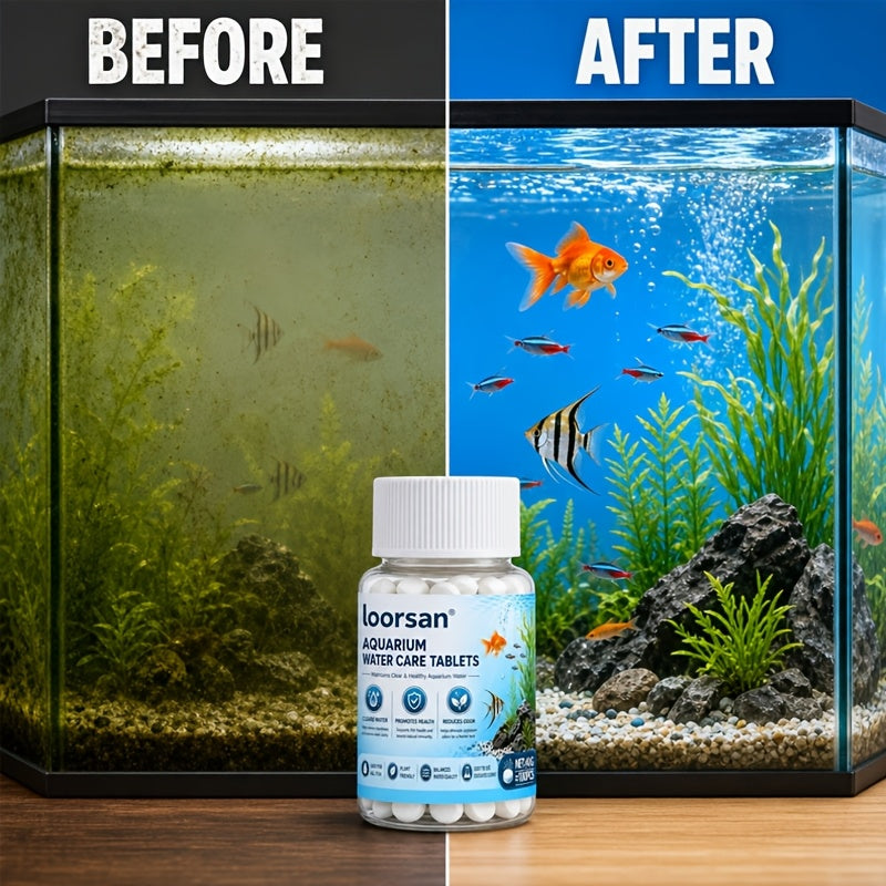 Aquarium Water Purifying Tablets, 40g White Option for Home Fish Tank Care, Aquarium Maintenance Supplies for Fish-Keeping Households