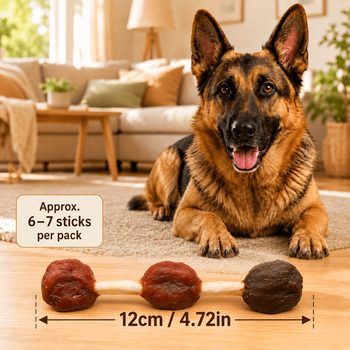 Beef Strip Dog Treats with Multi-Flavor Skewer Option, Chewy Snack Selections for Supervised Training Rewards, Walks and Everyday Treat Time