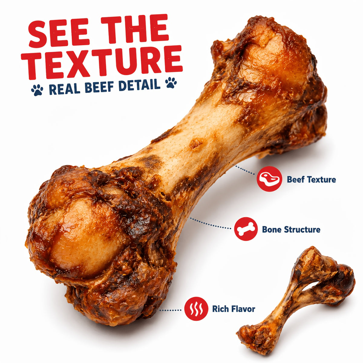Beef Bone Dog Chews with S, L and Gift Package Options, Bone Treat Selection for Supervised Chewing Sessions and At-Home Dog Reward Routines