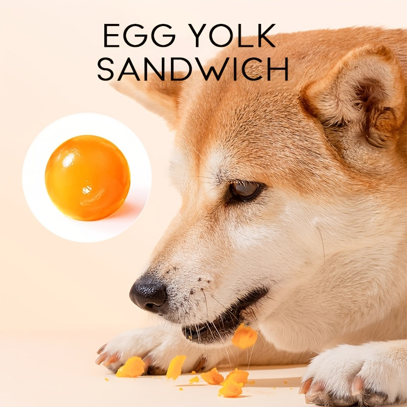 Duck Egg Yolk Dog Treat Balls, 100g Meat-Wrapped Filled Chew Snacks for Supervised Reward Time, Everyday Treats and Dog Lover Gift Baskets