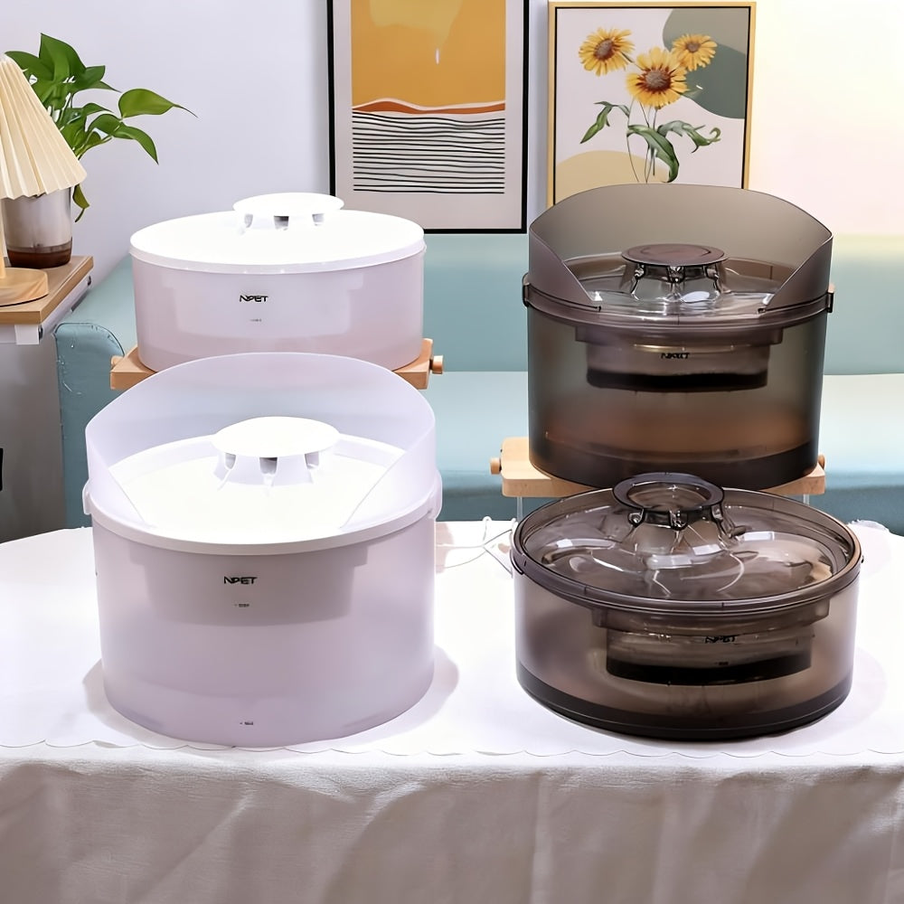 Dog Water Fountain with Splatter Guard, 5L or 8L Automatic Pet Drinking Dispenser for Multi-Pet Homes with Filter Bundle Options