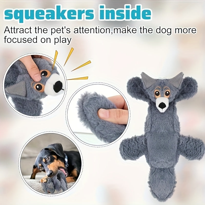 Stuffless Dog Toys 10 Pack with Crinkle and Squeaky Sounds, Random Animal Plush Assortment for Supervised Puppy Play, Gentle Fetch and Toy Rotation