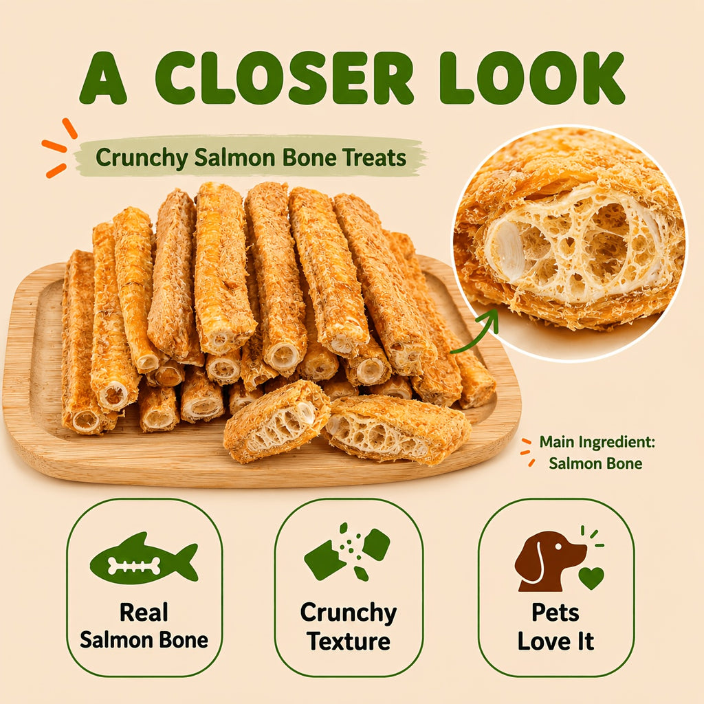 Salmon Dog Treats 85g, Freeze-Dried Crunchy Fish Snacks for Supervised Training Rewards, Walks and Everyday Treat Time for Small and Medium Dogs