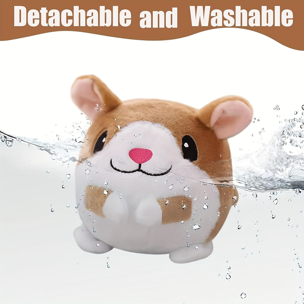 Bouncing Dog Toy with Recording and Music Modes, Rechargeable Jumping Pet Ball in Rabbit, Hamster, Puppy and Pig Styles for Supervised Play