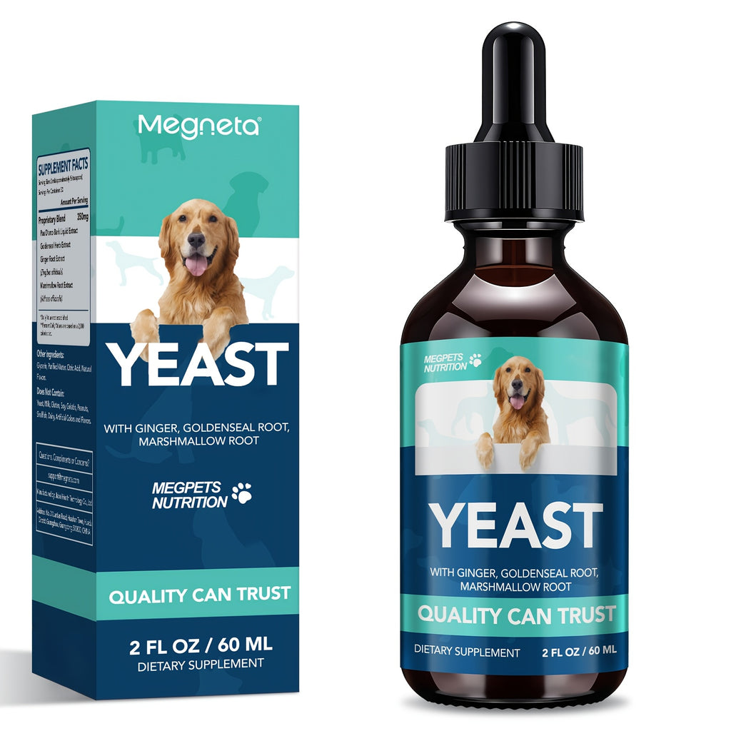 Yeast Health Drops for Dogs and Cats, 2 fl oz (60 mL) Liquid Dietary Supplement in Dropper Bottle with One, Two or Three Bottle Options