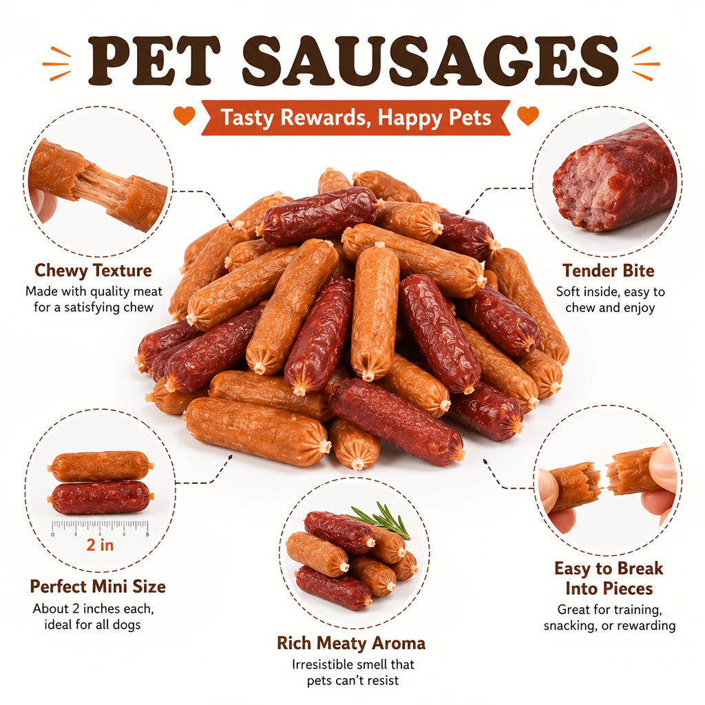 Soft Dog Training Treats with Chicken, Duck or Beef Sausage Options, 10g x 10 Pack Selections and Trial Options for Everyday Rewards