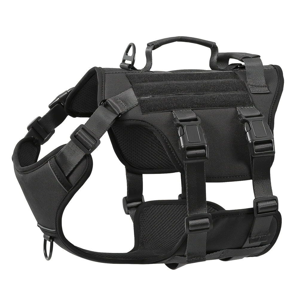 Full Body Dog Harness with Lift Handle, Soft Padded Adjustable Reflective Walking Vest with Leash Clip for Hiking and Training, S to XL