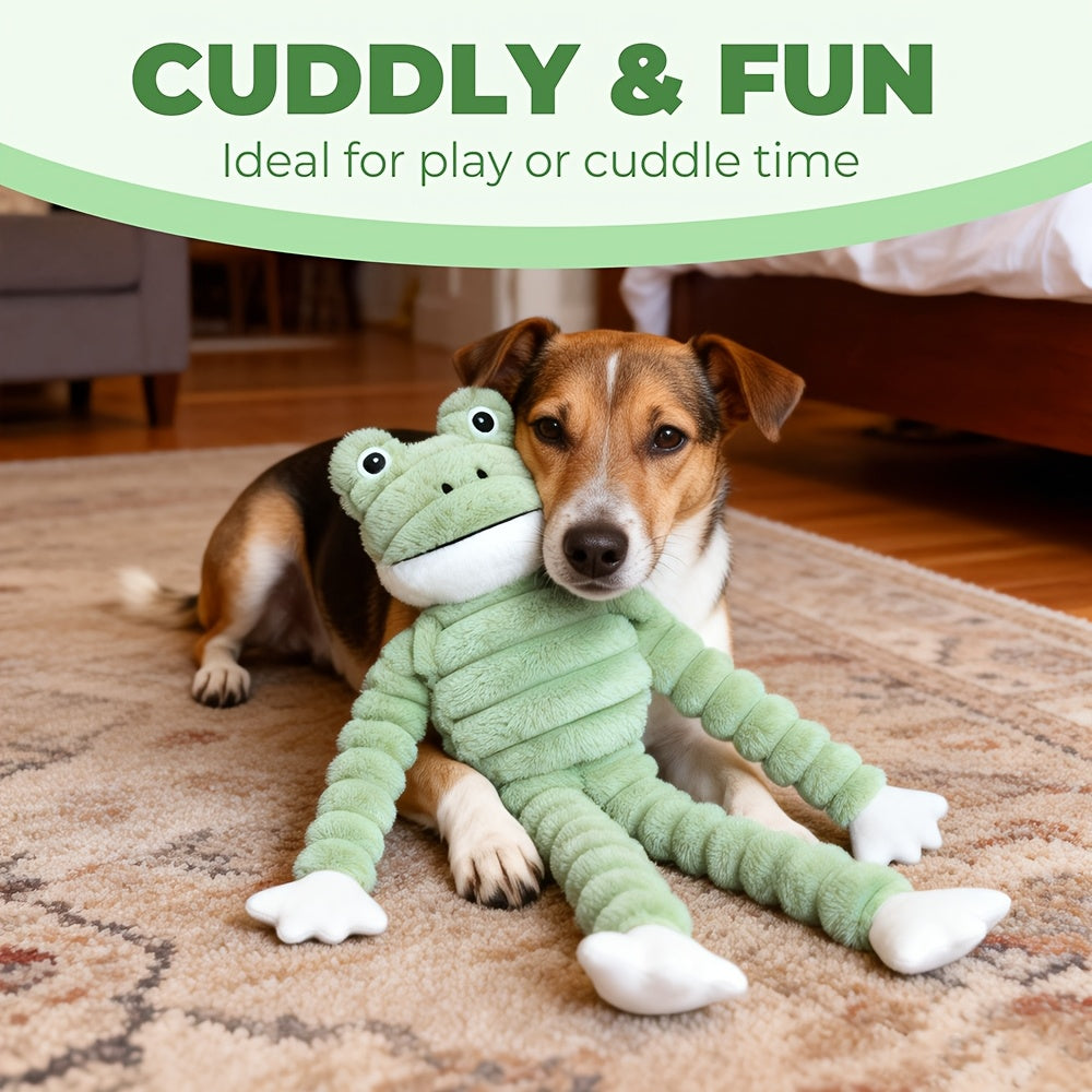 Large Plush Dog Toy 36 Inch with Squeaker and Crinkle Sounds, Tie-Dye Octopus or Frog Options for Supervised Interactive Play and Gentle Tug