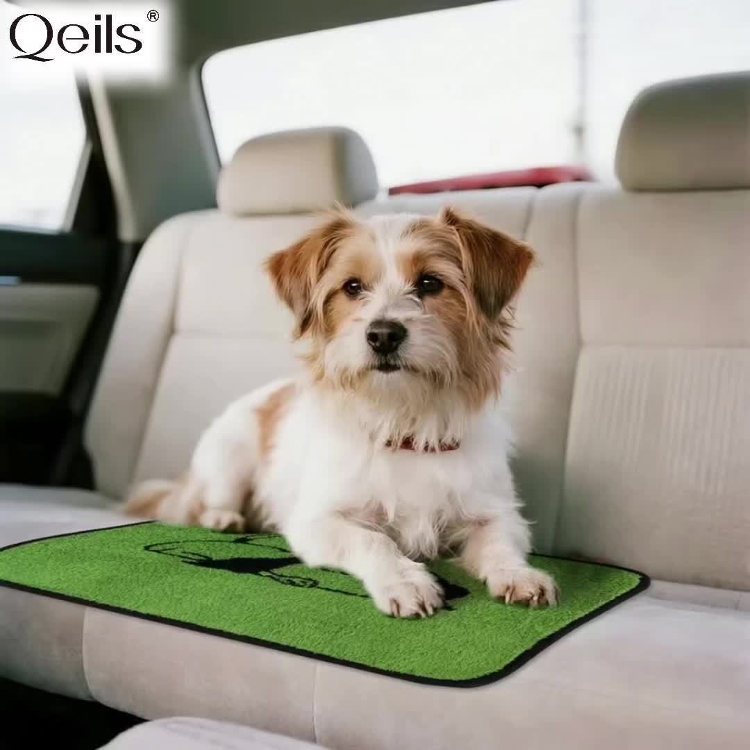 Washable Pee Pads for Dogs 18 x 24 Inches, Reusable Non-Slip Puppy Potty Training Mats with Dog Designs for Floors, Crates and Couches