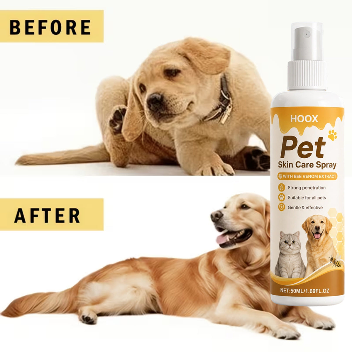 Skin and Coat Care Spray for Pets with Coconut, Tea Tree and Lavender Extracts, 1-Piece Grooming Product for Pet Care Routines