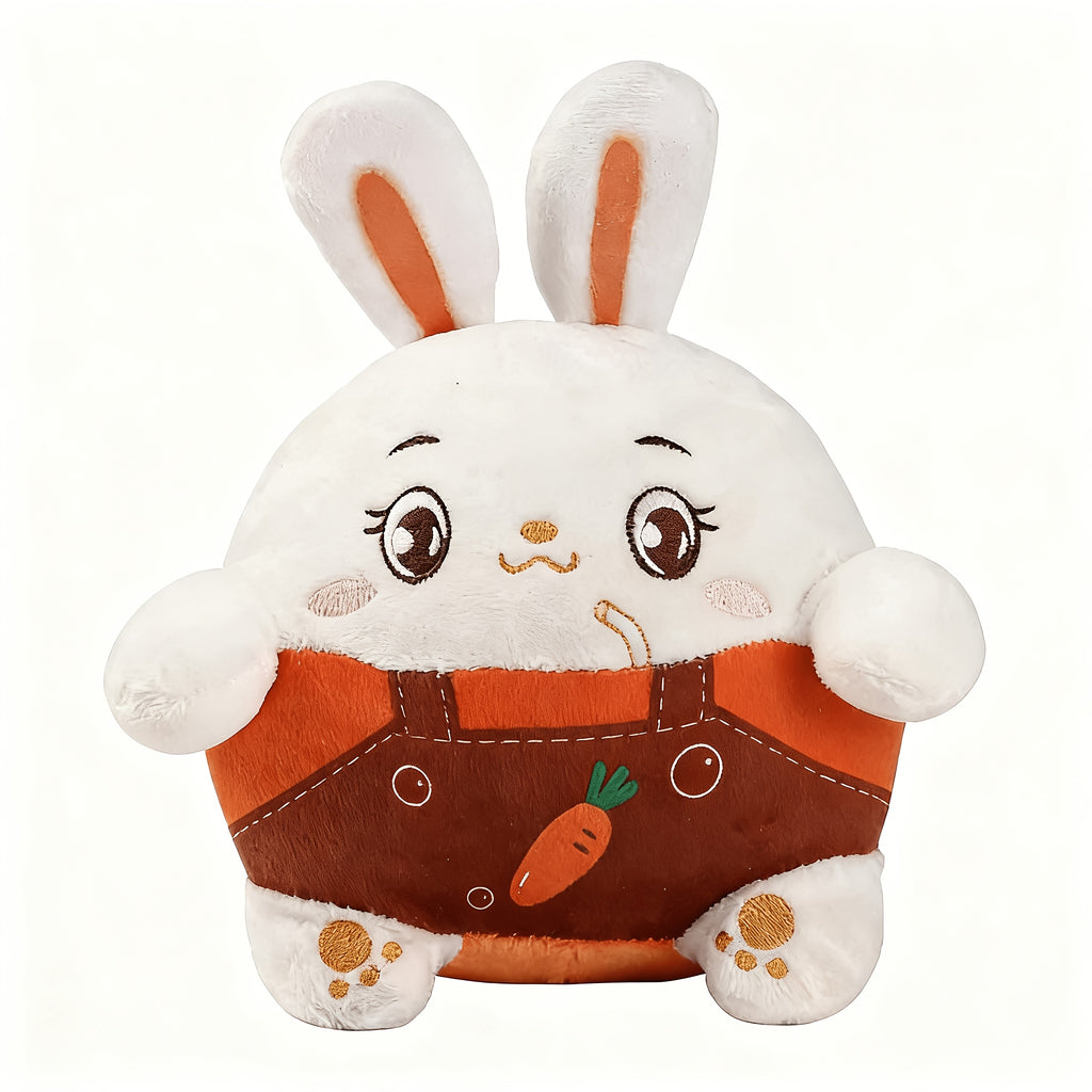 Interactive Plush Dog Toy with Bouncing Ball and Sound, USB Rechargeable Cartoon Animal Pet Toy for Supervised Indoor Chase and Play