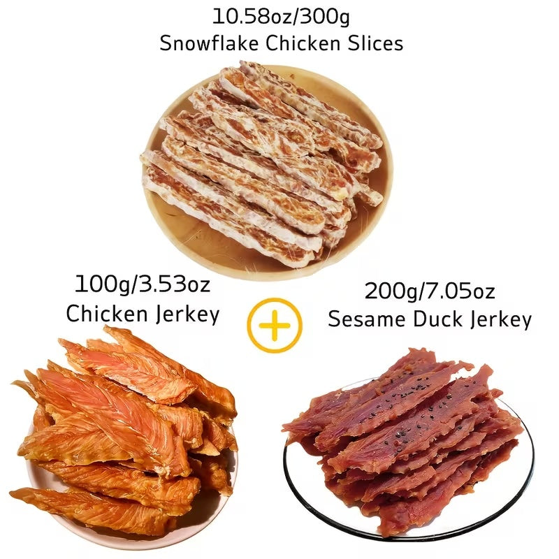 Dog Treat Assortment with Chicken Jerky and Wrapped Chew Selections, Combination 1–6 Options for Medium and Large Dogs, Supervised Snack and Reward Time