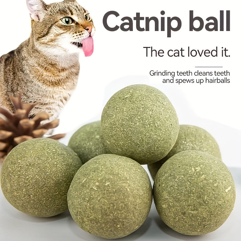 Natural Catnip Balls 12 Pack, 1.18-Inch Pressed Catnip Toy Balls for Supervised Indoor Cat Play, Multi-Cat Households and Cat Lover Gift Baskets