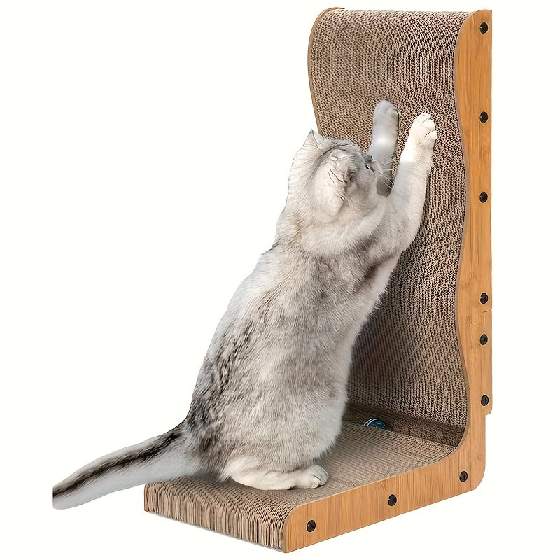 Cat Scratching Pad with Wavy and Felt Model Options, Indoor Cat Scratcher for Everyday Claw Scratching, Stretching and Home Activity