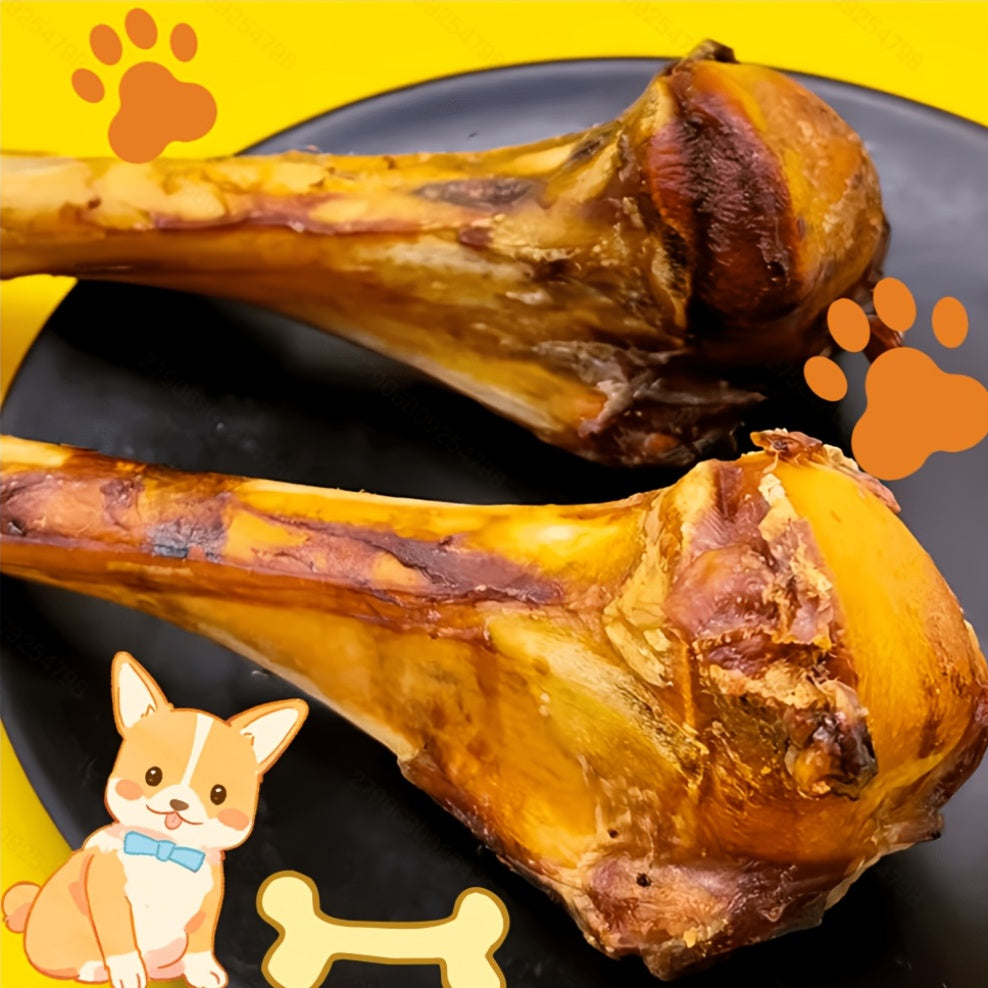 Dog Chewing Bones with Beef Bone Options, Small and Medium Two-Piece Selections for Supervised Chew Time and Everyday Pet Treat Routines
