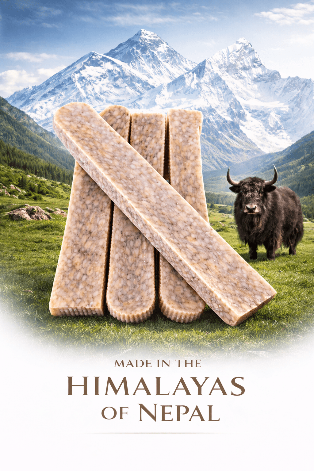 Yak Cheese Chews for Dogs, Blueberry Himalayan Dog Treats with Yak Milk and Lime, Grain-Free High-Protein Firm Chews for Medium and Large Dogs