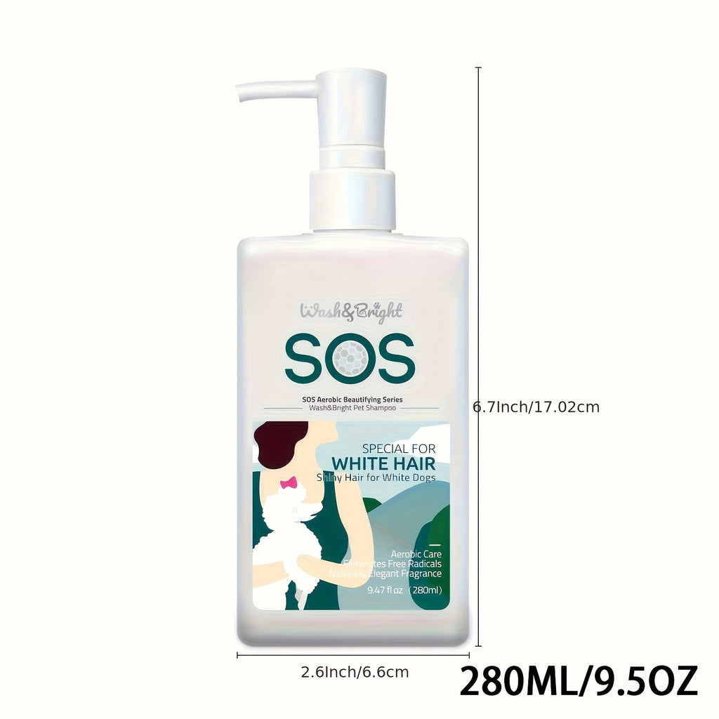 Dog Whitening Shampoo for White Coats, Natural Fragrance & Fluffy Coat Options for At-Home Bath Time and Pet Grooming Care | Goodie Pet