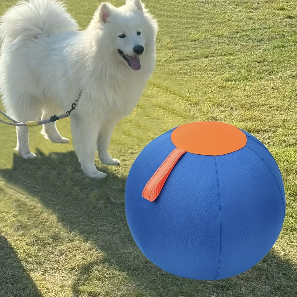 Dog Herding Training Ball for Supervised Outdoor Chase and Push Games, Orange and Blue Play Options Including Upgraded M and XXS Variants