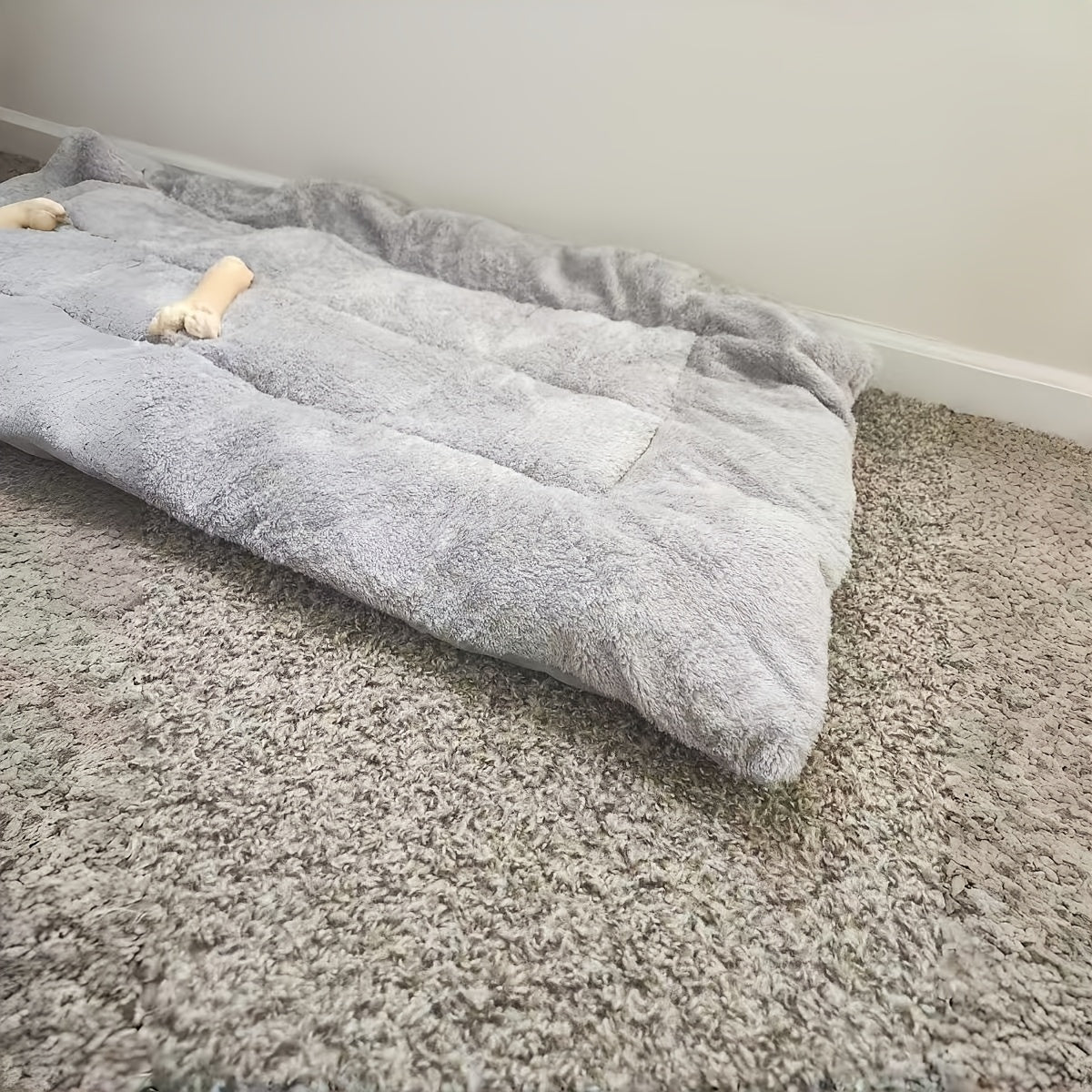 Plush Dog Pad in Gray, Soft Pet Resting Mat with Mini, Large, XLarge and XXL Options up to 70.87 x 35.43 Inches for Cozy Everyday Home Lounging