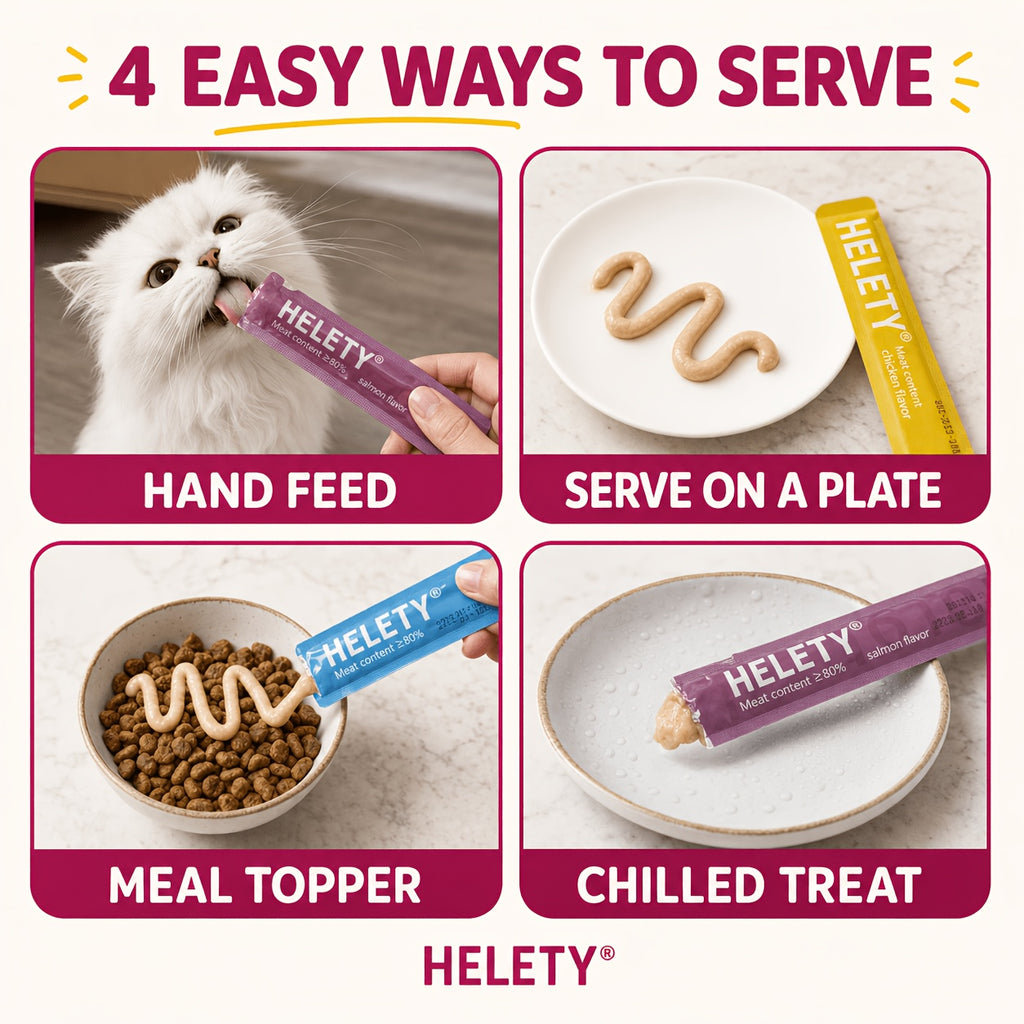 Cat Puree Treat Sticks 15g, Creamy Lickable Snacks for Hand Feeding and Meal Topping, Tuna or Yolk 10-Pack and Listed 72-Piece Mixed Options