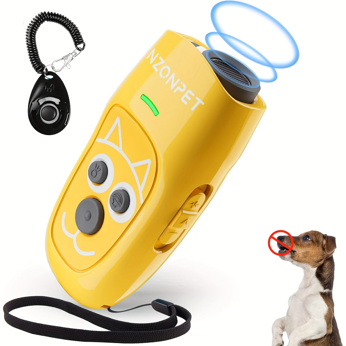 Dog Repeller with Soundwave Technology, Anti-Barking Dog Training Device for Adult Handlers, One-Size Design in Seven Color Options