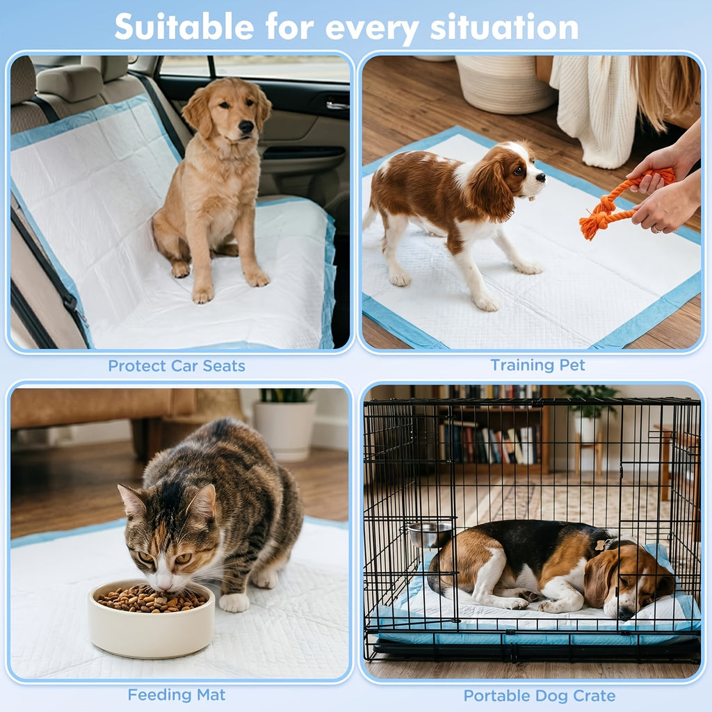 Extra Large Disposable Dog Pee Pads 58 x 32 Inch, 40 Count Super Absorbent Leak-Proof Puppy Potty Training Pads for Cars, Crates and Sofas