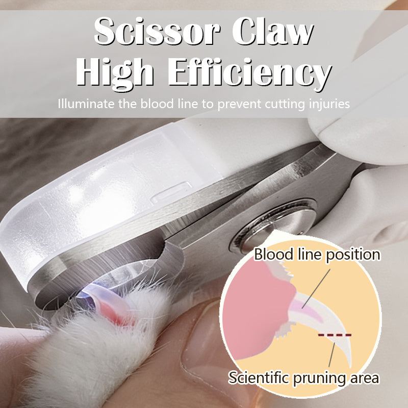Pet Nail Clipper with Safety Guard and Splash Cover, 2-in-1 Cordless Nail Trimming Tool for Dog and Cat At-Home Grooming, Without Battery