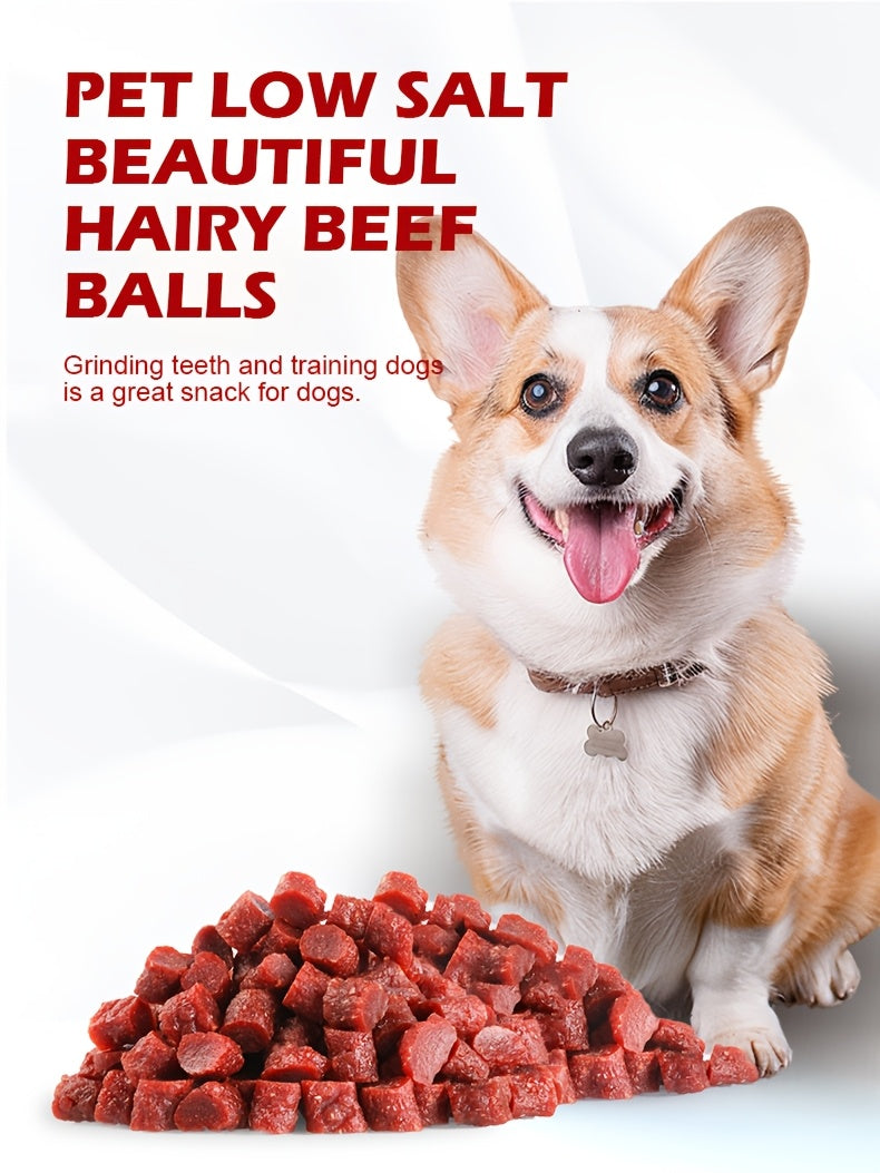 Beef Cube Dog Training Treats, 155g Chewy Meat Reward Bites for Supervised Practice, Everyday Snack Breaks and Dog Lover Gift Baskets