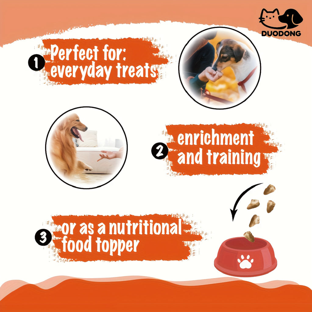 Freeze Dried Chicken Heart Dog Treats, Single Ingredient Grain-Free Raw Snacks for Training Rewards and Food Toppers, 200g or 300g